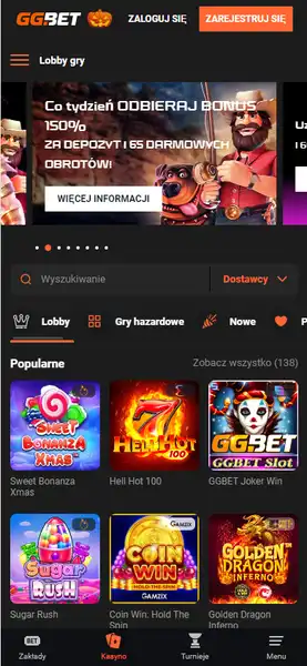 Widok Smartfona w GGbet Kasyno